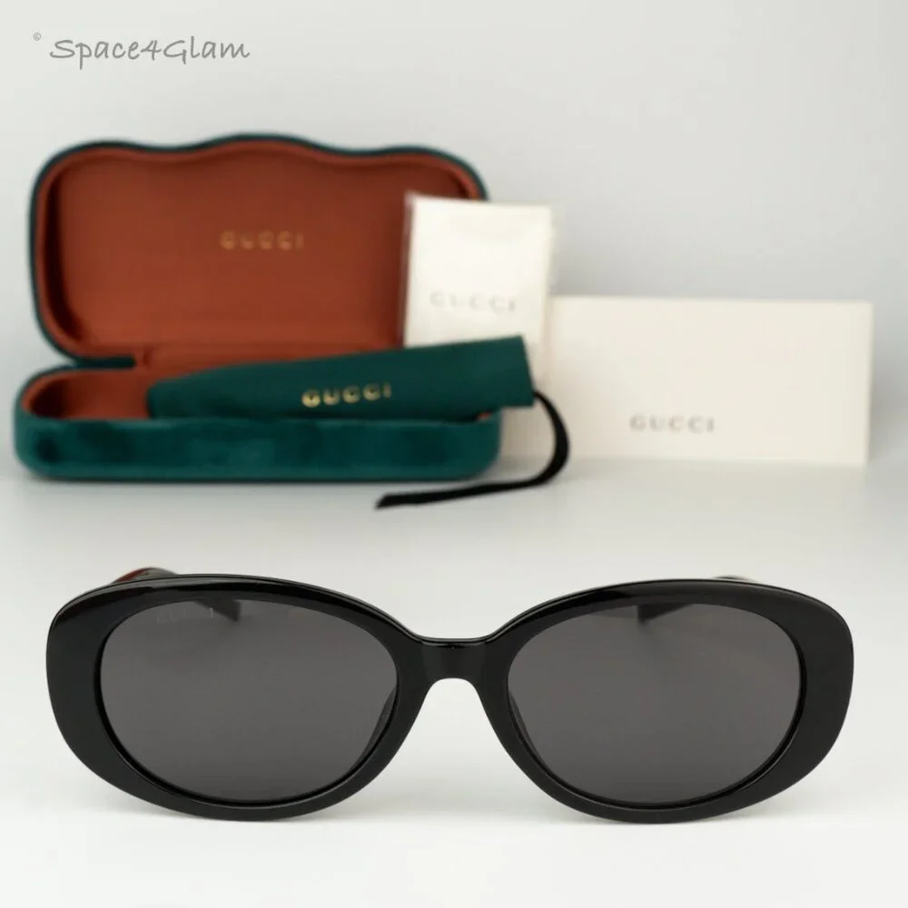 Gucci Men Sunglasses Black Grey Oval GG1684SA 001 BRAND NEW